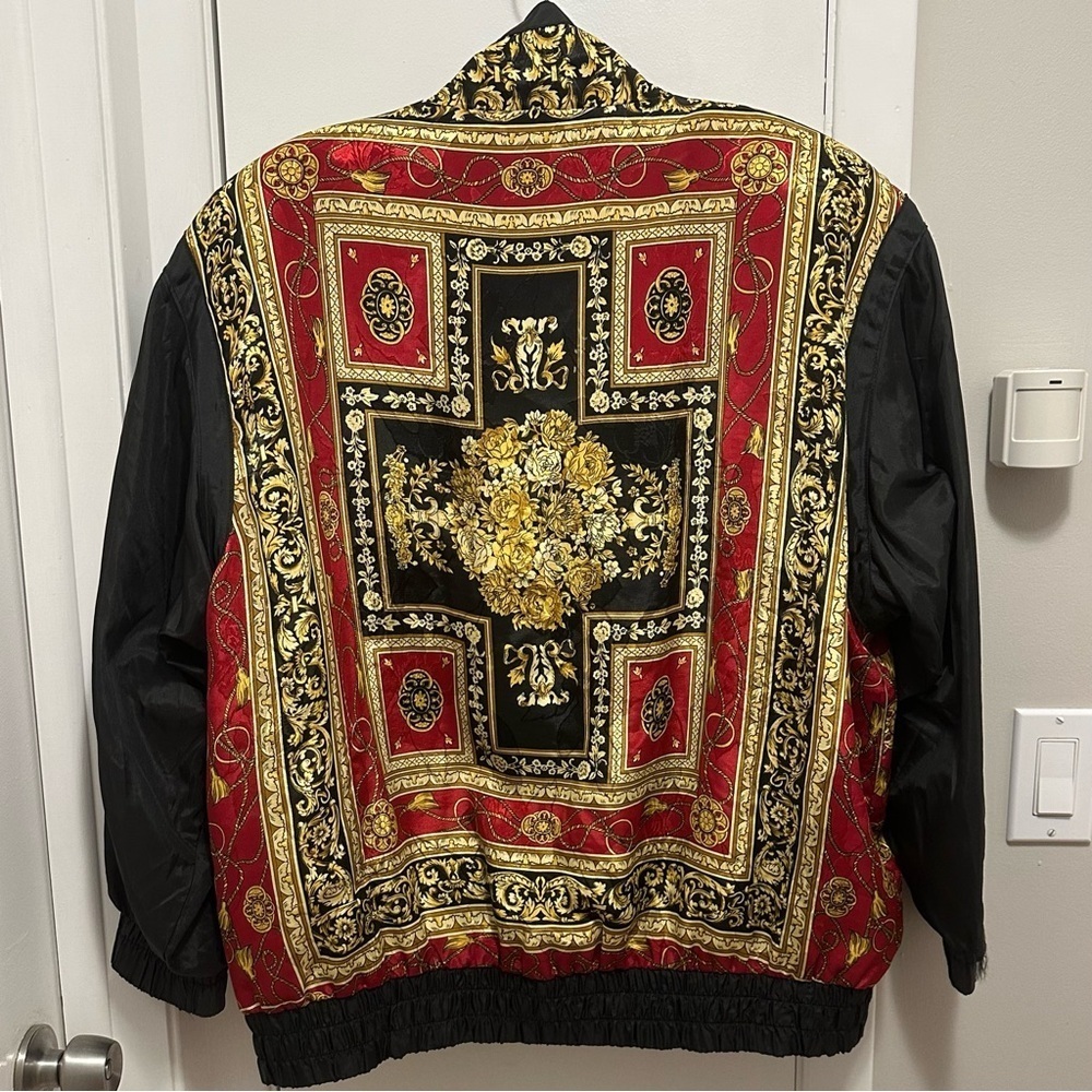 Vintage 80s FORELLI Bomber Jacket Windbreaker Versace Inspired SAMPLE Rare 18 - Picture 4 of 8